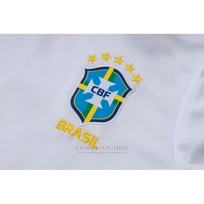 Fato de Treino Brasil Manga Curta 2026-2027 Branco - Calcas Curta